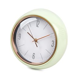 Home Centre Green & White Round Shaped Contemporary Wall Clock-29