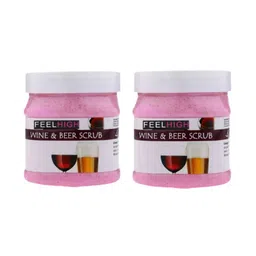 FEELHIGH Set of 2 Wine & Beer Scrub for Face & Body - 500 ml Each-64