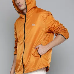 HRX By Hrithik Roshan Running Men Orange Packable Solid Jackets-picture-24