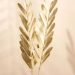 Home Centre Gold-Toned Botanical Naturals Palm Leaf Branch Stick Artificial Flower-picture-42