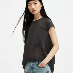 Women Regular Fit Top with Handkerchief Hem-image-0