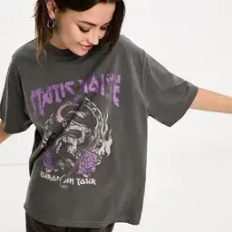 Women Graphic Print Oversized Boyfriend Crew-Neck T-Shirt-image-96