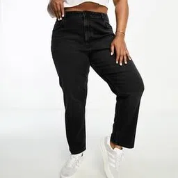 Women Lightly Washed High-Rise Mom Jeans-image-44
