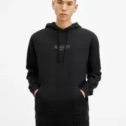 Bones Textured Logo Relaxed Fit Hoodie-image-44