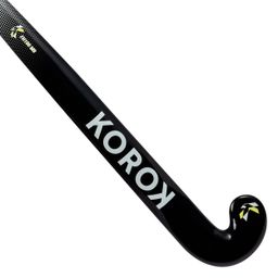 Adult Beginner Mid Bow Fibreglass Field Hockey Stick FH100 - Black/White-image-64