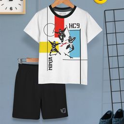 HELLCAT Boys Printed T-shirt with Shorts-image-7