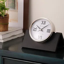 Decor de Maison Silver-Toned Traditional Table Clock-picture-49