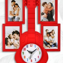 Attractionz Red Textured Analogue Wall Clock-picture-31