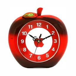 Sigaram Red & White Printed Round Contemporary Wall Clock image 1