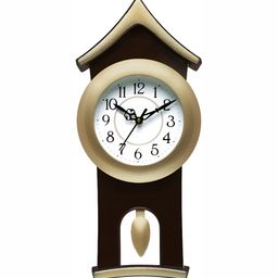 Attractionz Gold-Toned & White Round Contemporary Wall Clock-image-45