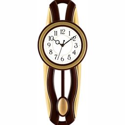 Attractionz Gold Toned Round Contemporary Analogue Wall Clock-image-84