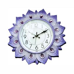 Sigaram Purple & White Textured Contemporary Wall Clock-image-9