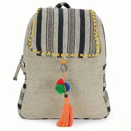 The House of Tara Women Tasselled Backpack-51