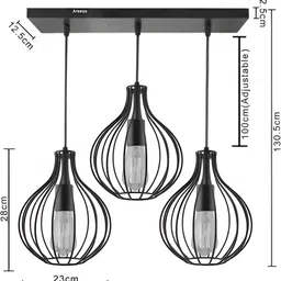 Whiteray Black & Grey Contemporary Ceiling Lamp-image-98
