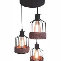 Whiteray Black & Beige Metal Spherical Quirky Ceiling Lamp-image-32