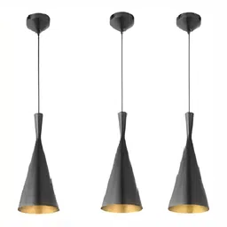 Whiteray Black 3 Pieces Triangle Metal Contemporary Ceiling Lamp-image-85