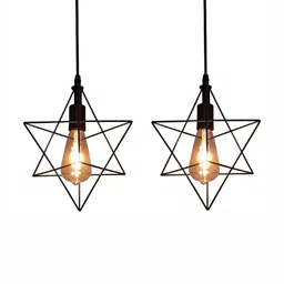 Whiteray Black 2 Pieces Metal Quirky Ceiling Lamp-13