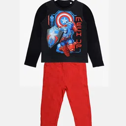 YK Marvel Boys Black & Red Captain America Clothing Set-image-14