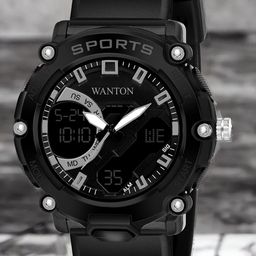 WANTON Men Straps Analogue Multi Function Watch 1258 Black-29