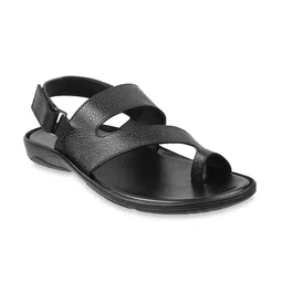 Mochi Men Black Leather Comfort Sandals-picture-34