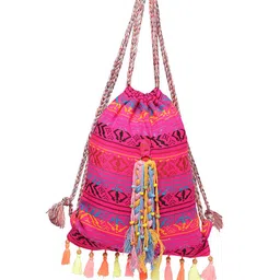 The House of Tara Women Tasselled Backpack-12