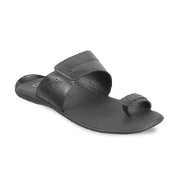 Metro Men Black Comfort Sandals-picture-1