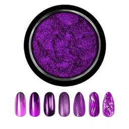 FEELHIGH Dark Purple Chrome Nail Powder Mirror Effect With Stick-31