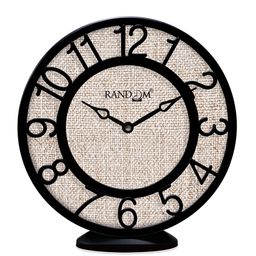 RANDOM Off White & Black Printed Contemporary Wall Clock-32
