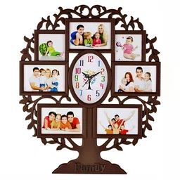 Attractionz Orange & White Oval Shape Contemporary Wall Clock-19