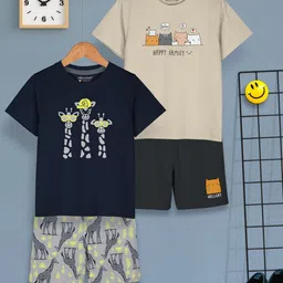 HELLCAT Pack 2 Boys Printed T-shirt with Shorts-image-70