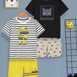 HELLCAT Boys Pack Of 2 Printed T-shirt With Shorts-image-62