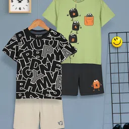 HELLCAT Boys Pack Of 2 Printed T-shirt with Shorts-picture-37