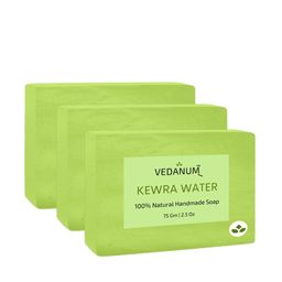 VEDANUM Set of 3 Kewra Water Naural Handmade Soap with Vitamin E - 75 g each-50