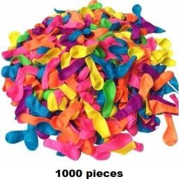 Solid Solid High Quality Non Toxic Holi Water Balloons Pack for Kids / Holi Balloon Packet / Holi Pichkari Balloon / Balloons Pack of 1000 MULTICOLOR Balloon-image-1