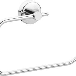 Towel Ring for Bathroom/Napkin-Towel Hanger/Wash Basin/Bathroom Accessories, Standard Grade Stainless Steel (Silver/Chrome-Half Square) Silver Towel Holder-image-1