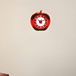 Sigaram Red & White Printed Round Contemporary Wall Clock image 4