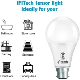 ifitech 5 W Motion Sensor Round B22 LED Bulb image 4