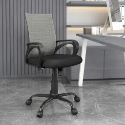 Giza Mid Back Ergonomic | Adjustable Height | Swivel | Push Back | Executive Fabric Office Arm Chair-image-84