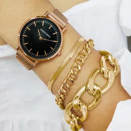 JOKER & WITCH Women Black & Gold-Toned Watch Bracelet Stack Gift Set JWBS546-image-22