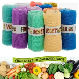 Multipurpose Reusable Net Vegetable Organizer Bags/Fridge Bags Nylon Fruit & Vegetable Basket-image-11