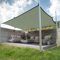 Shade Sail 10FTX4FT 230 GSM Sun Shade95%UV Block for, Outdoor Patio, Tent - For Garden, Patio , Car Parking-image-36