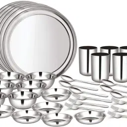 Pack of 36 Stainless Steel High Grade Stainless Steel Dinner Set, 36-Pieces, Service for 6 People, Silver Dinner Set-image-84