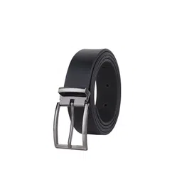 HENEDA Men Black Leather Formal Belt-image-61