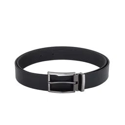 HENEDA Men Black Leather Formal Belt-image-37