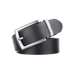 KAEZRI Men Black Printed Leather Formal Belt-image-25