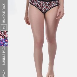 StyFun Pack Of 2 Printed Hipster Briefs LS_Sarika_Panty_BlackBlue-image-70