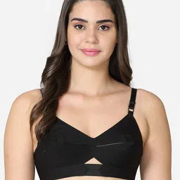 VStar Black Non Padded Non-Wired Everyday Bra-QUEENUBACK-C-BLACK-image-72