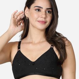 VStar Black Non Padded Non-Wired Everyday Bra-IMAGE-C-BLACK-image-40