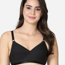 VStar Black Solid Non Padded & Non Wired Bra-16