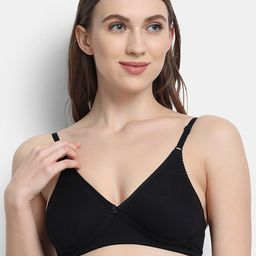 VStar Black Non Padded & Non Wired Solid Push-Up Bra-picture-20